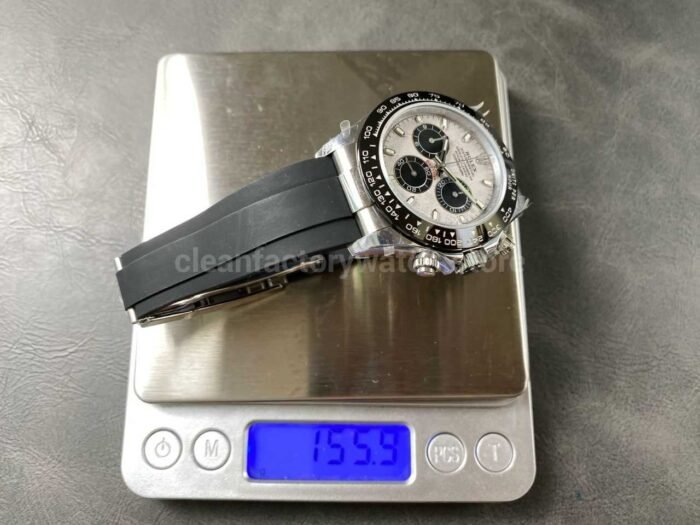 QF Factory CounterWeight Rolex Daytona 116519LN-0038 White Gold Oysterflex Meteorite Dial - Image 9