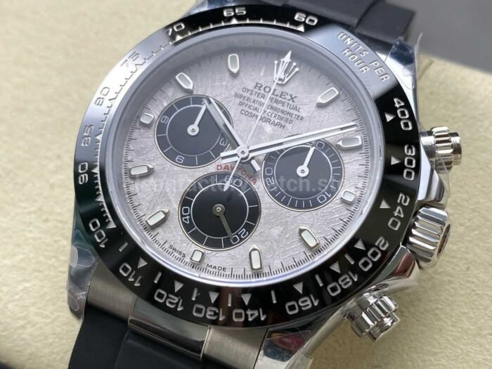 QF Factory CounterWeight Rolex Daytona 116519LN-0038 White Gold Oysterflex Meteorite Dial - Image 3