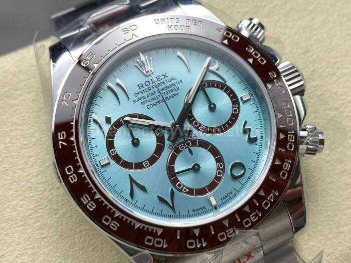 QF Factory CounterWeight Rolex Daytona 126506-0004 Platinum Arabic Numerals Ice Blue Dial - Image 2