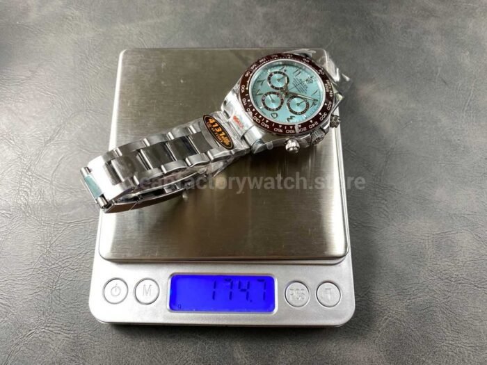 QF Factory CounterWeight Rolex Daytona 126506-0004 Platinum Arabic Numerals Ice Blue Dial - Image 11