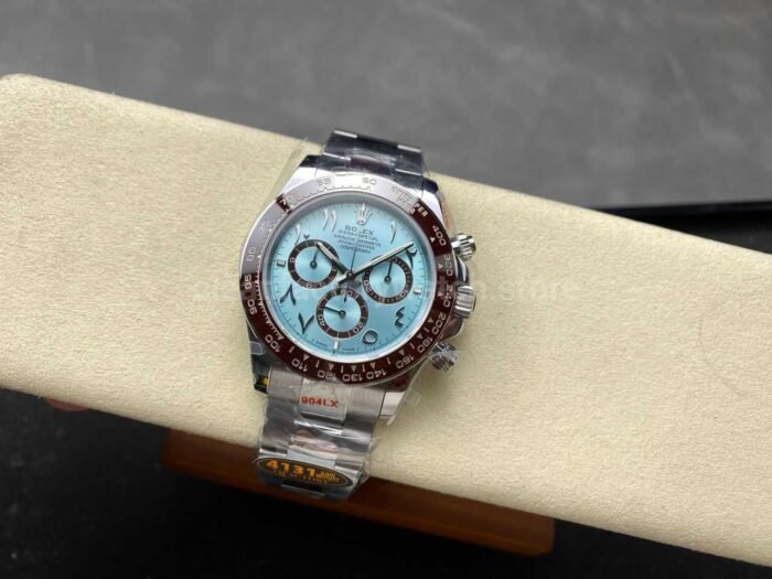 QF Factory CounterWeight Rolex Daytona 126506-0004 Platinum Arabic Numerals Ice Blue Dial - Image 5
