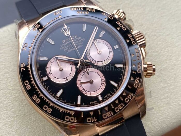 QF Factory Counterweight Rolex Daytona 126515LN-0002 Rose Gold Oysterflex Black Dial - Image 2