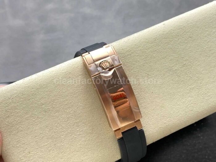 QF Factory Counterweight Rolex Daytona 126515LN-0004 Rose Gold Oysterflex Diamond Black Dial - Image 8