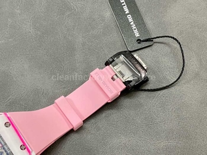 RM Factory Richard Mille RM 38-02 43mm Carbon Fiber Pink Rubber Strap Skeletonized Dial - Image 8
