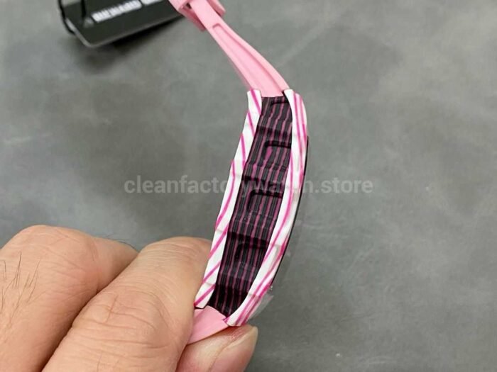 RM Factory Richard Mille RM 38-02 43mm Carbon Fiber Pink Rubber Strap Skeletonized Dial - Image 5