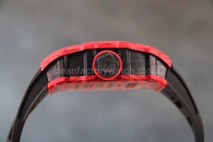 RM Factory Richard Mille RM12-01 Carbon Fiber Black Rubber Strap Skeletonized Black Dial - Image 7