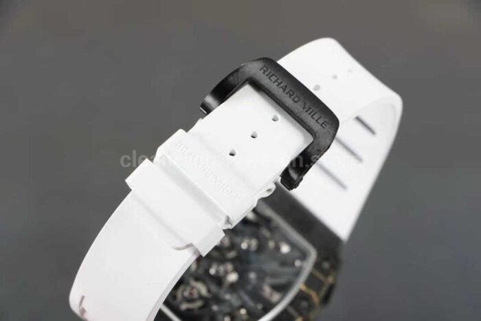 RM Factory Richard Mille RM12-01 Carbon Fiber White Rubber Strap Skeletonized Rose Gold Dial - Image 9