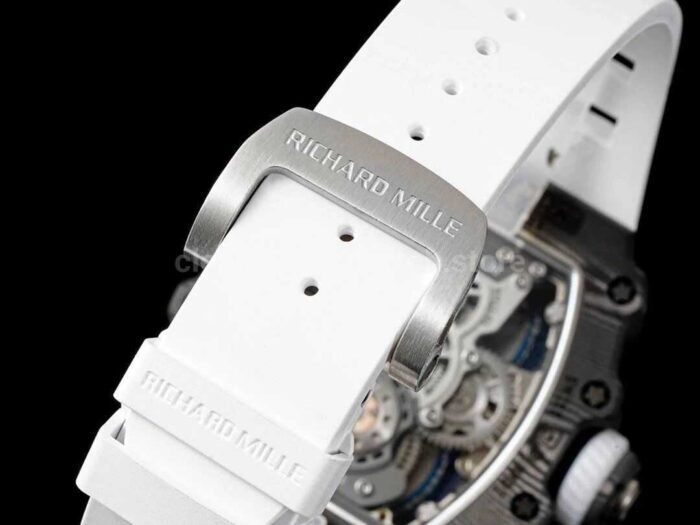 RM Factory Richard Mille RM21-01 43mm Titanium Carbon Fiber White Rubber Strap Arabic numerals Skeletonized White Dial - Image 9