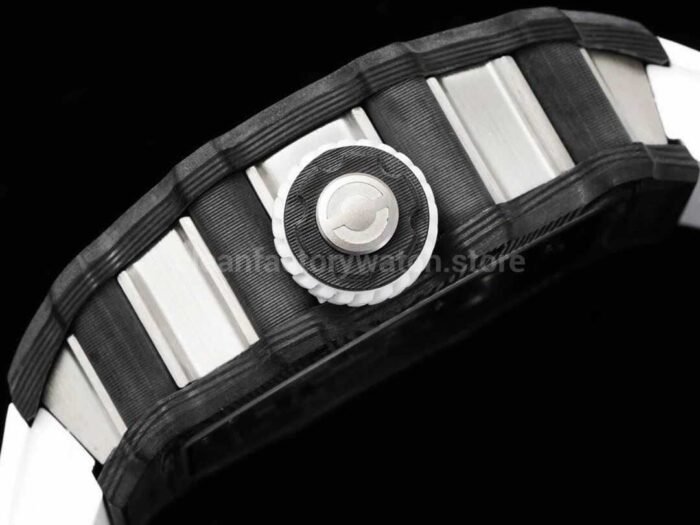 RM Factory Richard Mille RM21-01 43mm Titanium Carbon Fiber White Rubber Strap Arabic numerals Skeletonized White Dial - Image 7