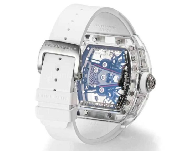 RM Factory Richard Mille RM38-02 43mm Crystal White Rubber Strap Skeletonized White Dial - Image 9