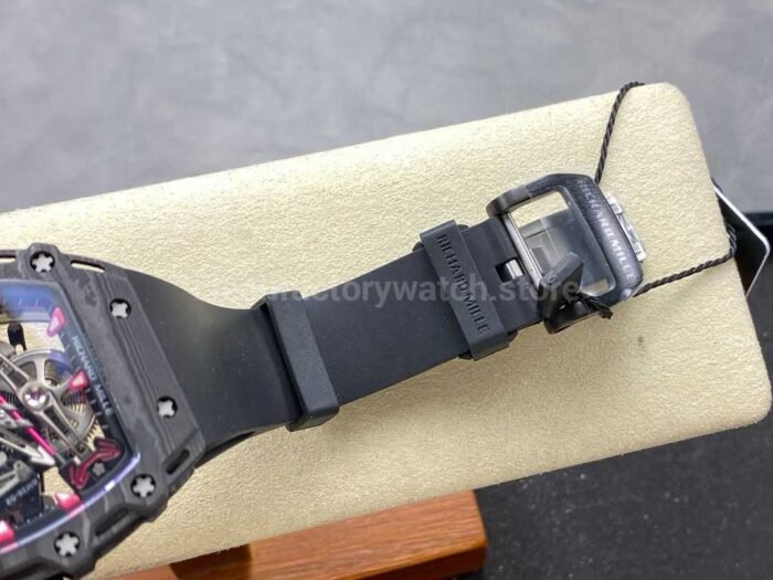 RM Factory Tourbillon Richard Mille RM38-02 Manual Winding 43mm Carbon Fiber Rubber Strap Skeletonized Dial - Image 8