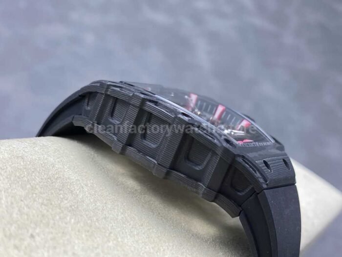 RM Factory Tourbillon Richard Mille RM38-02 Manual Winding 43mm Carbon Fiber Rubber Strap Skeletonized Dial - Image 5