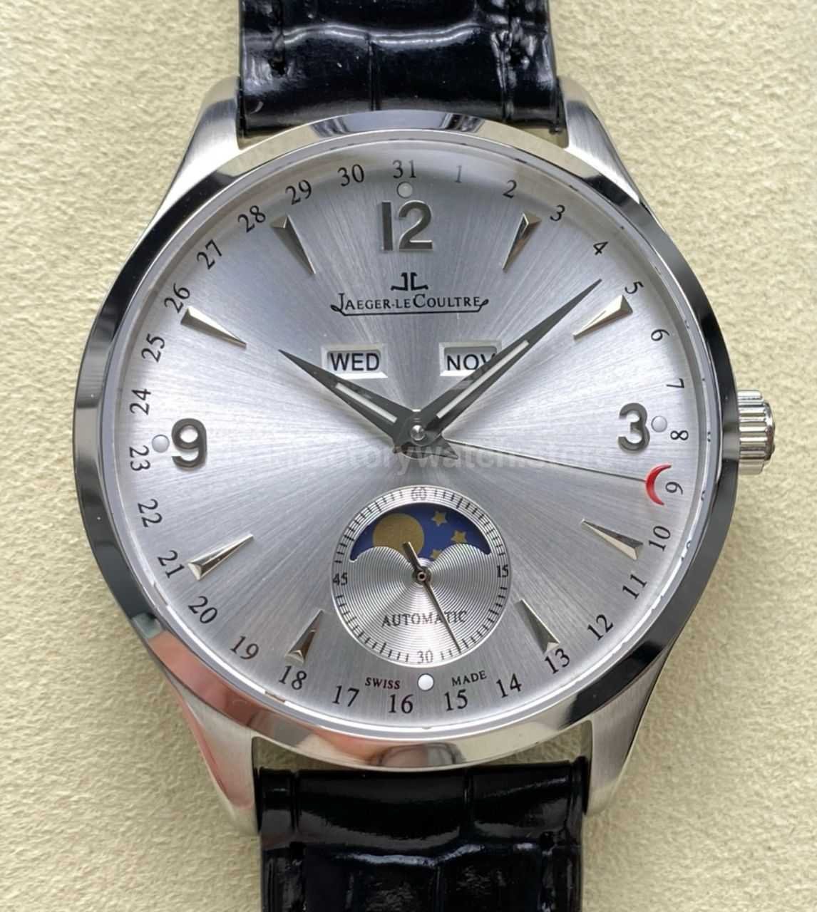 TW Factory Jaeger-LeCoultre Master Calendar Q4148480 39mm Steel Leather Strap White Dial