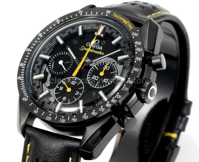 TW Factory Omega Speedmaster Dark Side Of The Moon Apollo 8 311.92.44.30.01.001 44.25mm Ceramic Leather Strap Black Dial - Image 3