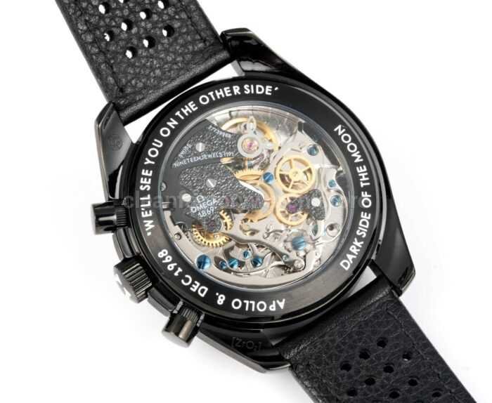 TW Factory Omega Speedmaster Dark Side Of The Moon Apollo 8 311.92.44.30.01.001 44.25mm Ceramic Leather Strap Black Dial - Image 7