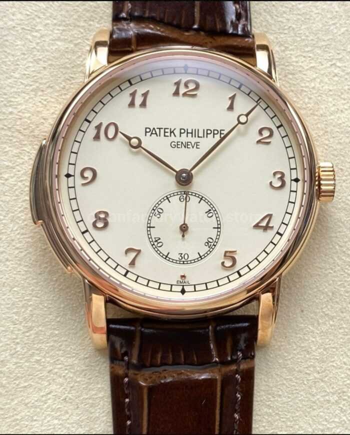 TW Factory Patek Philippe Calatrava 5022R 010 40mm Rose Gold Calfskin Strap Arabic Numerals White Dial 1 5 Super Clone Watch,Clean Factory Watch