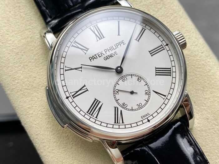 TW Factory Patek Philippe Calatrava 5022R 010 40mm Steel Calfskin Strap Roman Numerals White Dial 1 Super Clone Watch,Clean Factory Watch