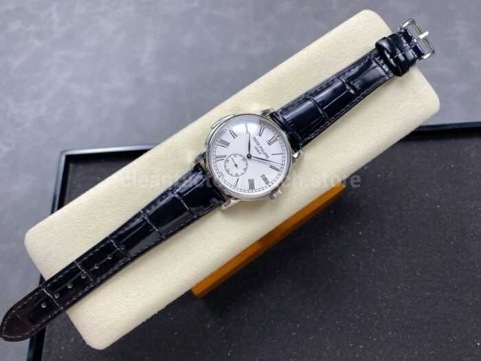 TW Factory Patek Philippe Calatrava 5022R 010 40mm Steel Calfskin Strap Roman Numerals White Dial 2 Super Clone Watch,Clean Factory Watch