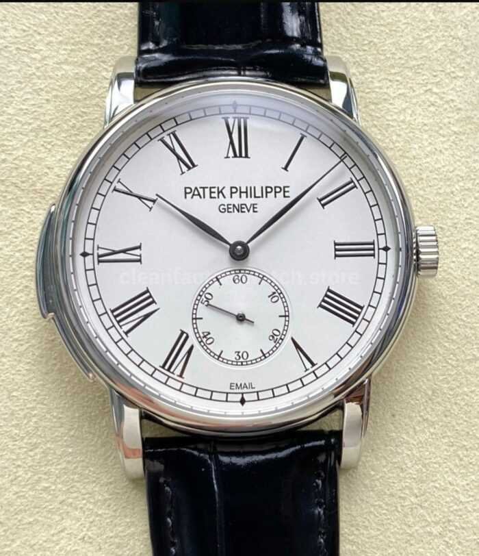 TW Factory Patek Philippe Calatrava 5022R 010 40mm Steel Calfskin Strap Roman Numerals White Dial 6 Super Clone Watch,Clean Factory Watch