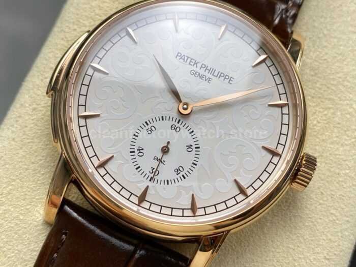TW Factory Patek Philippe Calatrava 5078 40mm Rose Gold Calfskin Strap White Dial 3 Super Clone Watch,Clean Factory Watch