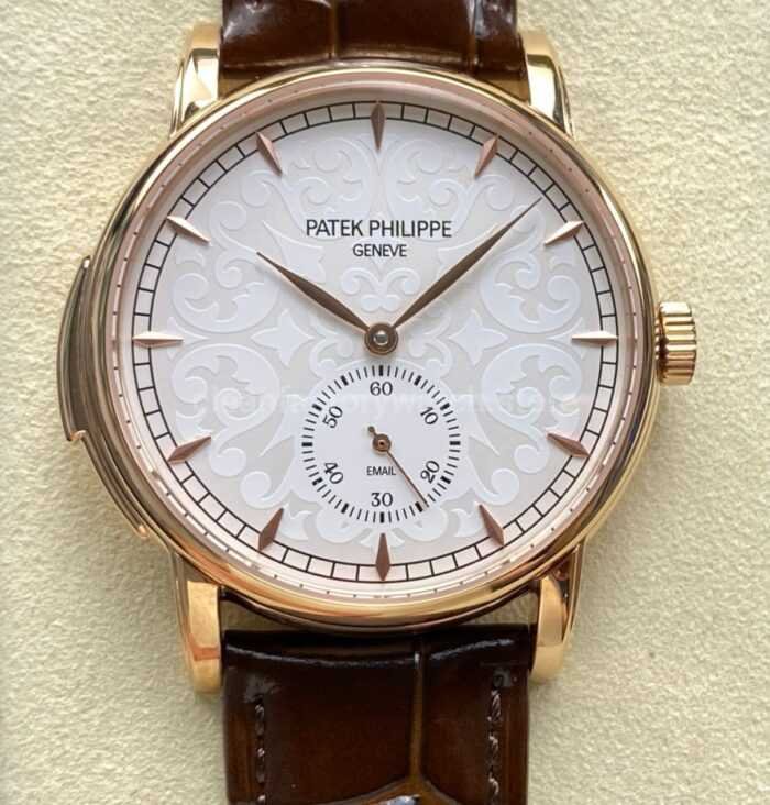 TW Factory Patek Philippe Calatrava 5078 40mm Rose Gold Calfskin Strap White Dial 6 Super Clone Watch,Clean Factory Watch