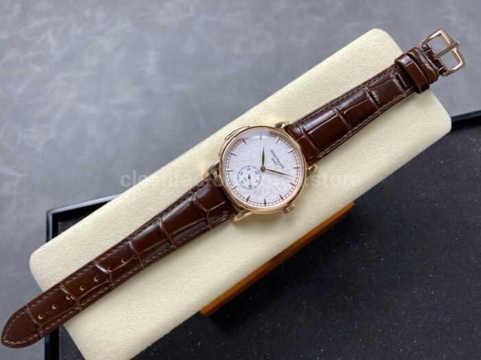 TW Factory Patek Philippe Calatrava 5078 40mm Rose Gold Calfskin Strap White Dial 9 Super Clone Watch,Clean Factory Watch