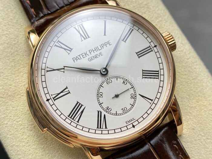 TW Factory Patek Philippe Calatrava 5078R 001 40mm Rose Gold Roman Numerals White Dial 3 Super Clone Watch,Clean Factory Watch