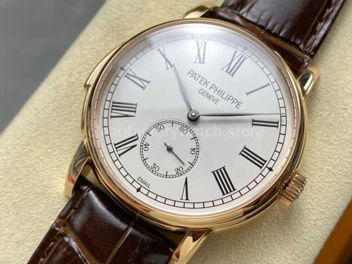 TW Factory Patek Philippe Calatrava 5078R 001 40mm Rose Gold Roman Numerals White Dial 9 Super Clone Watch,Clean Factory Watch
