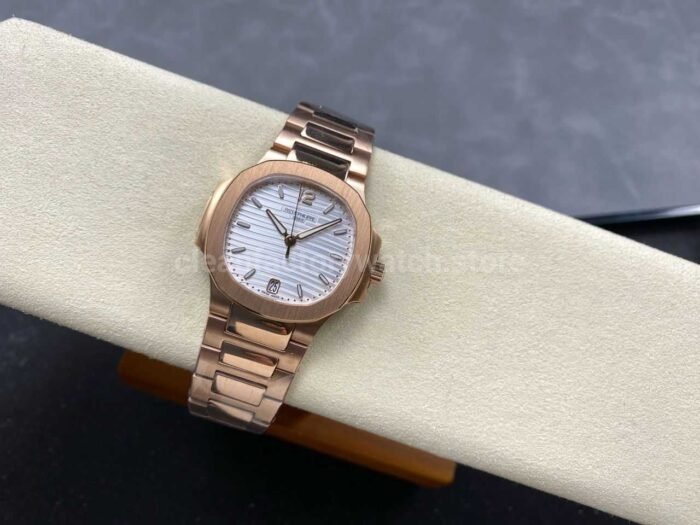 TW Factory Patek Philippe Nautilus 7118/1R-001 Rose Gold White Dial - Image 5