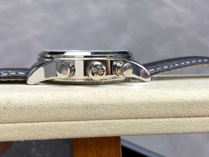 TW Factory Patek Philippe Pilot Travel Time Chronograph 5924G-001 White Gold Arabic Numerals Green Dial - Image 6