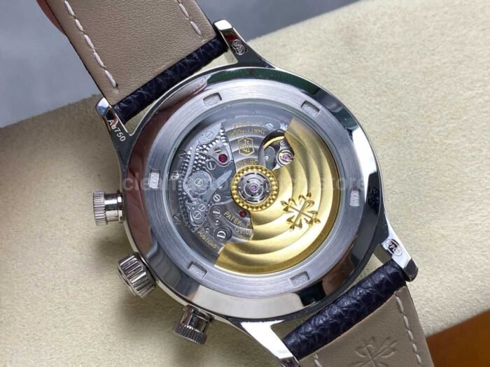 TW Factory Patek Philippe Pilot Travel Time Chronograph 5924G White Gold Arabic Numerals Blue Dial - Image 7