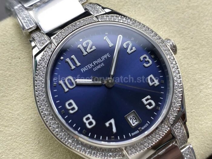 TW Factory Patek Philippe Twenty~4 7300/1200A-001 Diamond Bezel Arabic Numerals Blue Dial - Image 2