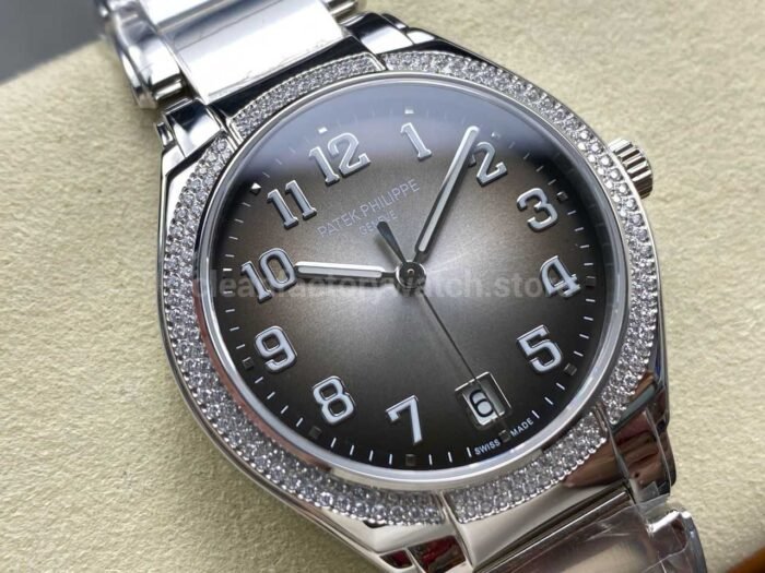 TW Factory Patek Philippe Twenty~4 7300/1200A-010 Diamond Bezel Grey Dial - Image 2