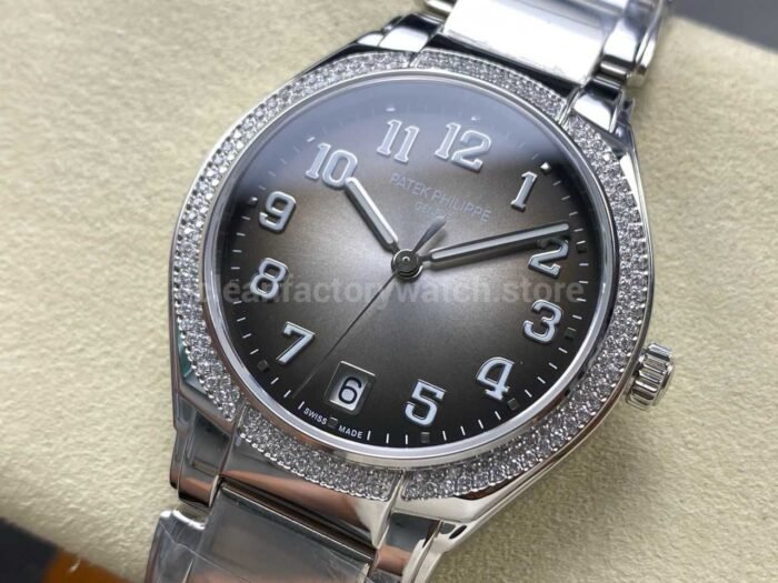 TW Factory Patek Philippe Twenty~4 7300/1200A-010 Diamond Bezel Grey Dial - Image 3