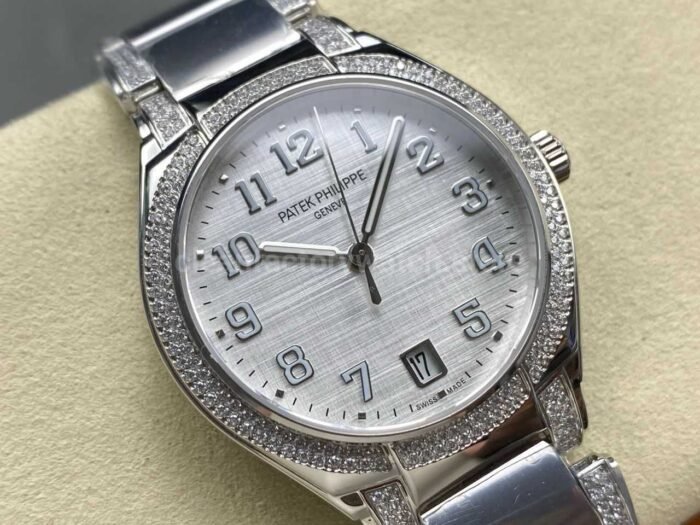 TW Factory Patek Philippe Twenty~4 7300/1200A Diamond Bezel Arabic Numerals White Dial - Image 2