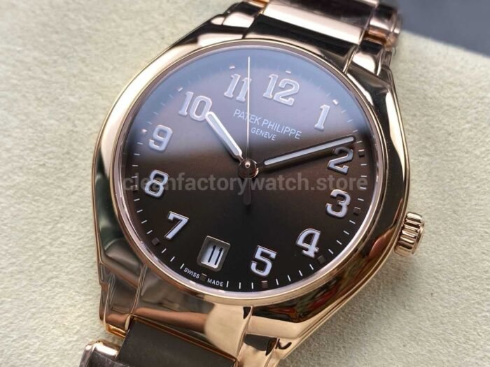 TW Factory Patek Philippe Twenty~4 7300/1200R-001 Rose Gold Brown Dial - Image 3