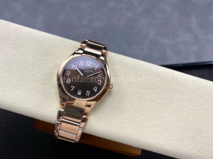 TW Factory Patek Philippe Twenty~4 7300/1200R-001 Rose Gold Brown Dial - Image 5