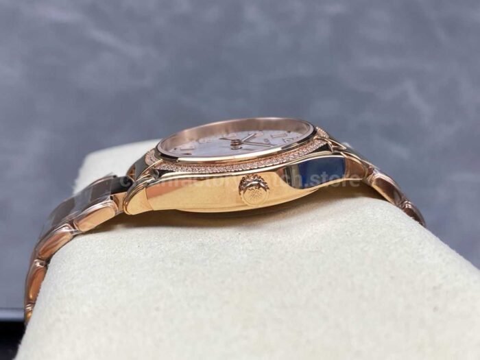 TW Factory Patek Philippe Twenty~4 7300/1200R-011 Rose Gold Diamond Bezel Gold Dial - Image 6