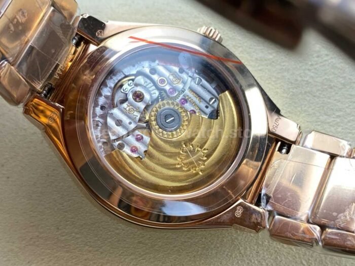 TW Factory Patek Philippe Twenty~4 7300/1200R-011 Rose Gold Diamond Bezel Gold Dial - Image 7