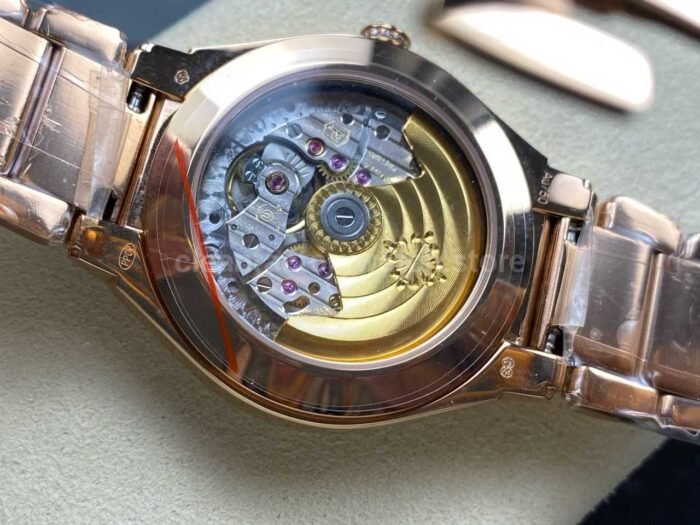 TW Factory Patek Philippe Twenty~4 7300/1200R Rose Gold Diamond Bezel Gold Dial - Image 8