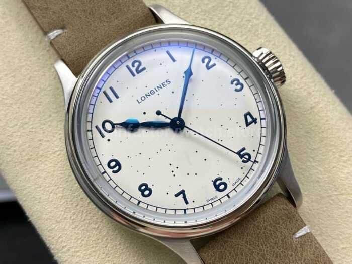VC Factory Longines Heritage L28194932 38.5mm Steel Calf skin Strap Arabic Numerals White Dial 1 Super Clone Watch,Clean Factory Watch