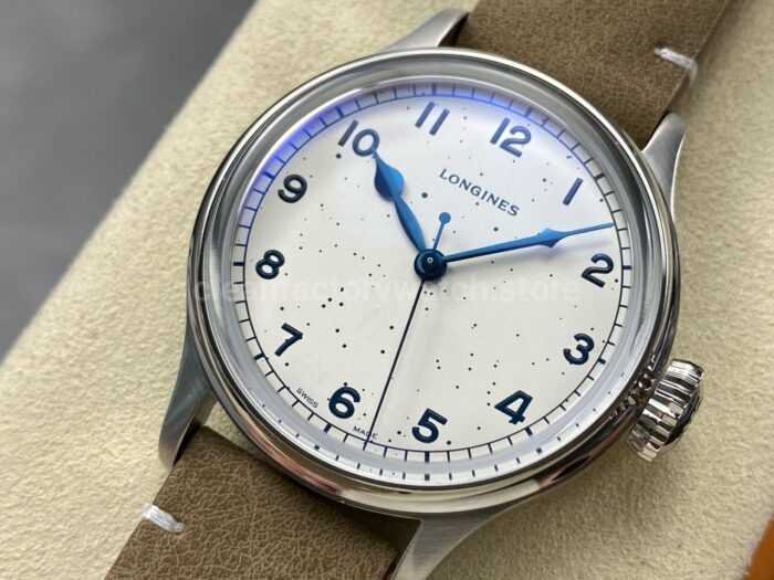 VC Factory Longines Heritage L28194932 38.5mm Steel Calf skin Strap Arabic Numerals White Dial 6 Super Clone Watch,Clean Factory Watch