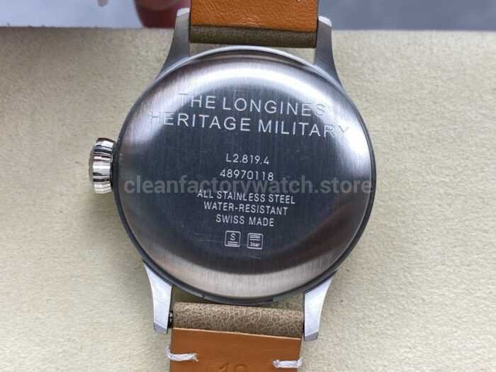 VC Factory Longines Heritage L28194932 38.5mm Steel Calf skin Strap Arabic Numerals White Dial 9 Super Clone Watch,Clean Factory Watch