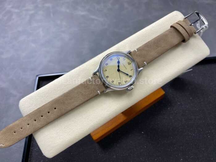 VC Factory Longines Heritage L28194932 38.5mm Steel Calf skin Strap Arabic Numerals Yellow Dial 1 Super Clone Watch,Clean Factory Watch