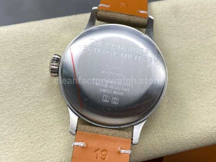 VC Factory Longines Heritage L28194932 38.5mm Steel Calf skin Strap Arabic Numerals Yellow Dial 12 Super Clone Watch,Clean Factory Watch