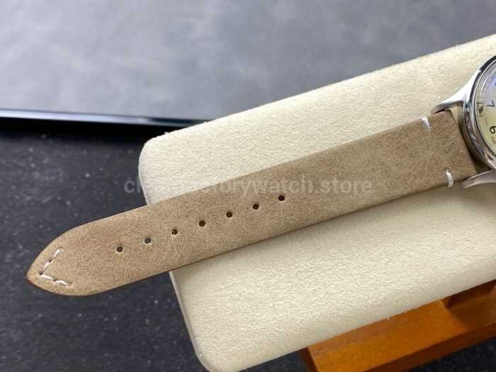 VC Factory Longines Heritage L28194932 38.5mm Steel Calf skin Strap Arabic Numerals Yellow Dial 2 Super Clone Watch,Clean Factory Watch