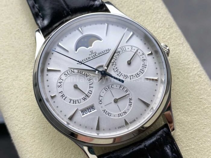 VR Factory Jaeger-LeCoultre Master Ultra Thin Perpetual Q114842J 39mm Steel Leather Strap Silver Dial - Image 2
