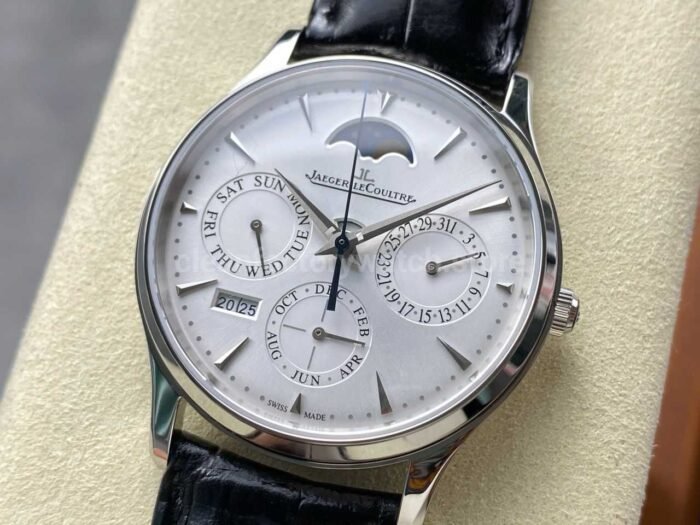 VR Factory Jaeger-LeCoultre Master Ultra Thin Perpetual Q114842J 39mm Steel Leather Strap Silver Dial - Image 3