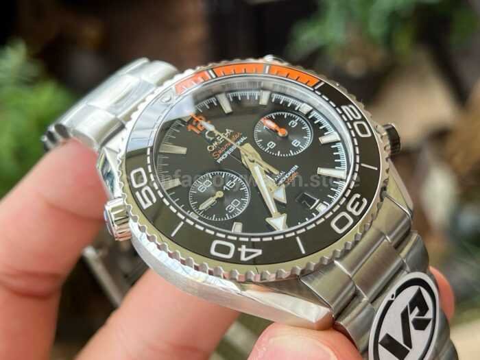 VR Factory Omega Seamaster Planet Ocean Chronograph 215.30.46.51.01.002 45.5mm Full 1 Super Clone Watch,Clean Factory Watch