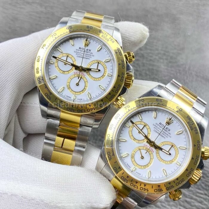 VS Factory Counterweight Rolex Daytona 126503-0001 Half Yellow Gold White Dial - Image 2